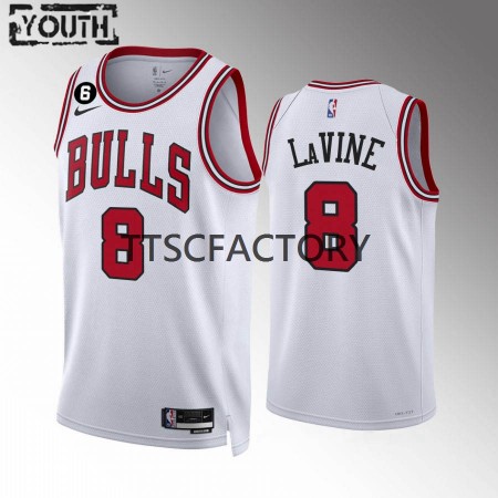 Dres Chicago Bulls Zach LaVine 8 Nike 2022-23 Association Edition Bijela Swingman - Dječji